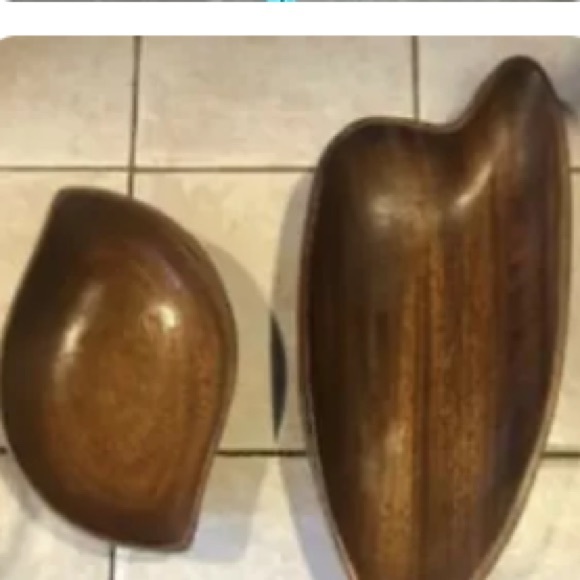 Royal Acacia Monkey Wood Two Vintage Serving Pieces - Picture 9 of 9